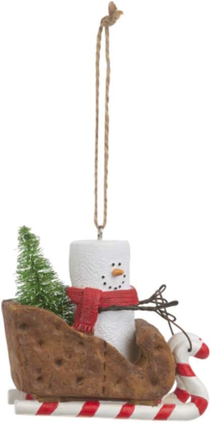 Ganz S'Mores Graham Cracker Sled Ornament - Thumbnail 4