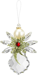 Ganz 5" Crystal Expressions Pearl Angel Acrylic Ornament #KK376