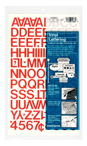 Chartpak 3/4" Red Vinyl Capital Letters & Numbers #01022