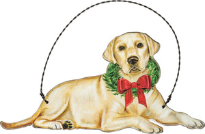 Primitives by Kathy Christmas Yellow Lab Hanging Ornament #100503