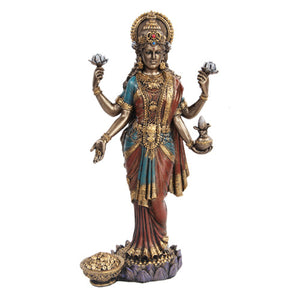Pacific Giftware 10" Lakshmi Hindu Goddess Statue #10068