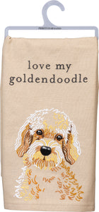 Primitives by Kathy 20"x26" Kitchen Towel - Love My Goldendoodle #104637