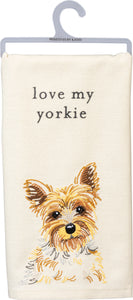 Primitives by Kathy 20"x26" Kitchen Towel - Love My Yorkie #104643