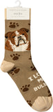 Primitives by Kathy Socks - I Love My Bulldog #105021