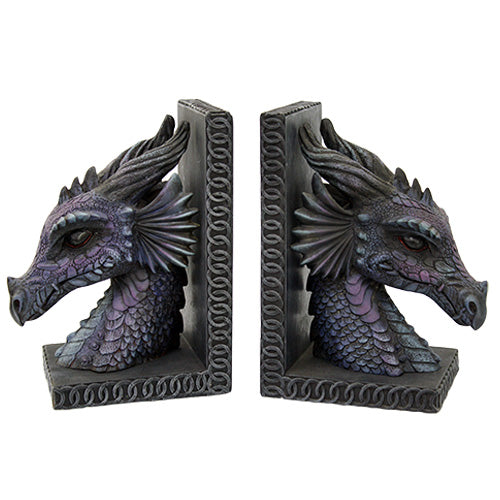Pacific Giftware Gothic Purple Dragon Bookends #10646