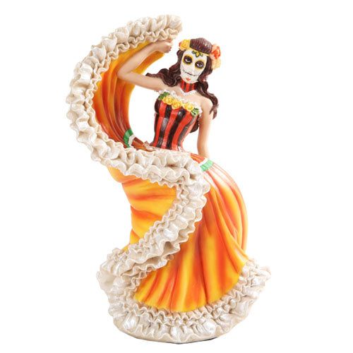Pacific Giftware Day of The Dead Dancer Figurine, Orange #10713