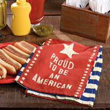 Primitives by Kathy 28"x28" Kitchen Towel - Proud To Be An American #107376