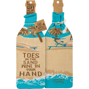 Primitives by Kathy Bottle Sock - Toes In The Sand Wine In Your Hand #107747