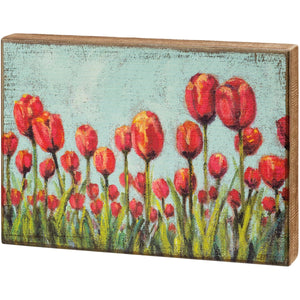 Primitives by Kathy 14"x10" Box Sign - Tulips #109157