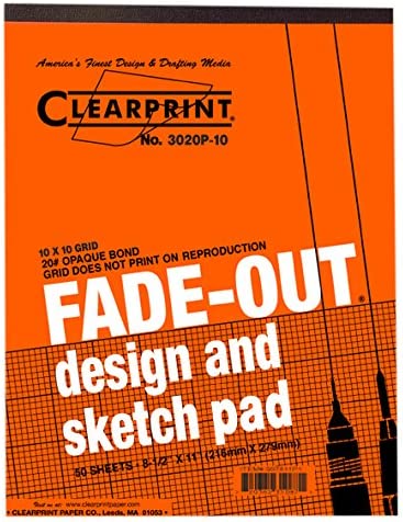 Clearprint Fade-Out Design and Sketch Pad, 10x10