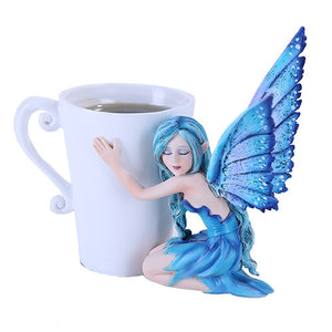 Pacific Giftware Blue Comfort Tea Cup Fairy Statue #11237