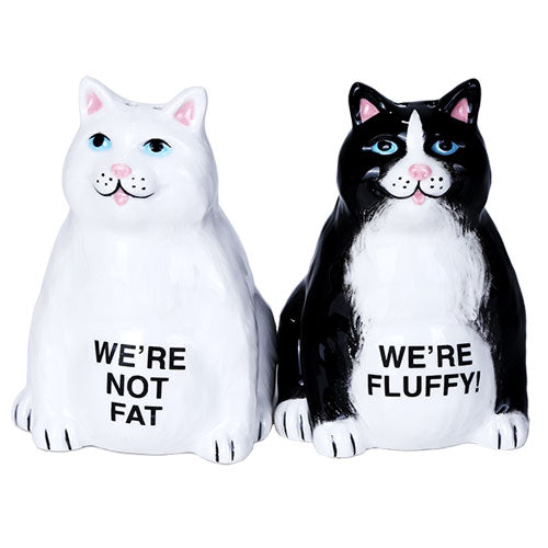 Pacific Giftware Fluffy Fat Cats Salt and Pepper Shaker Set #11979