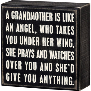 Primitives by Kathy 4"x4" Box Sign - A Grandmother #16344
