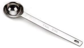 RSVP International 1 TSP Measuring Spoon, Pack of 2, Silver #D-4