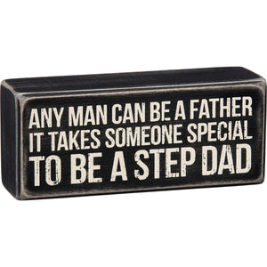Primitives by Kathy 6"x2.5" Box Sign - Step Dad #27228