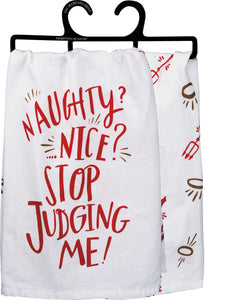 Primitives by Kathy 28"x28" Kitchen Towel - Naughty Nice #30805