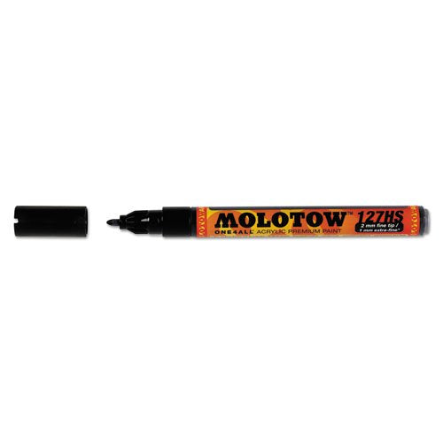 Molotow ONE4ALL Urban Fine Art Paint Markers, 1 mm, Signal Black #127.101