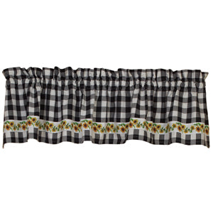 Country House Collection Sunflower Check Valance #32079, 72 x 14