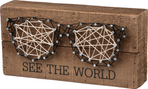Primitives by Kathy 8"x4" String Art - See the World #33190