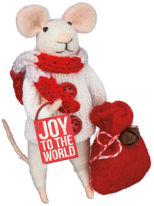 Primitives by Kathy Critter - Mouse & Santa Sack #33609