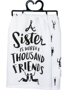 Primitives by Kathy 28"x28" Kitchen Towel - Sister Is Worth A Thousand Friends #33840