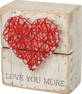 Primitives by Kathy 3.50"x4" String Art - Love You More #34248