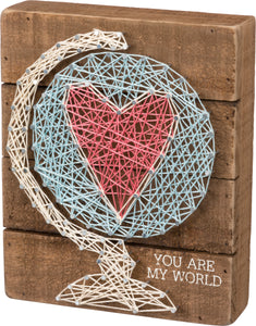 Primitives by Kathy 6.5"x8" String Art - You Are My World #34615