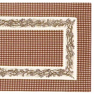 Country House Collection  36" Burgundy Berry Vine Runner #30094, 13x36"