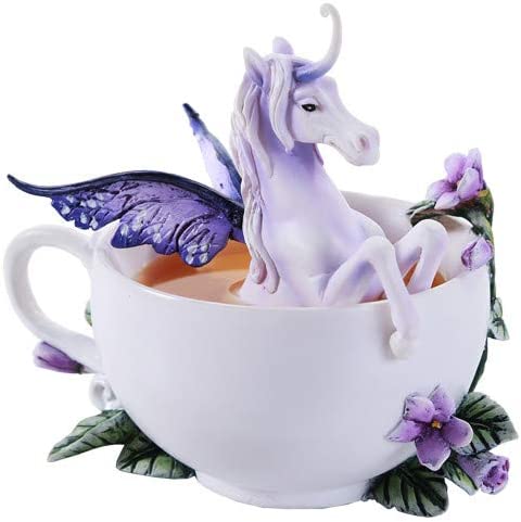 Pacific Giftware Enchanted Unicorn Tea Cup Art Figurine #11638