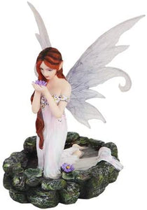 Pacific Giftware White Water Princess Fairy Kneeling in Pond Stature #10004