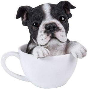 Pacific Giftware 5.75" Boston Terrier Teacup Pet Pals #12031