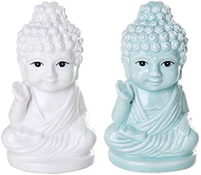 Pacific Giftware Buddha Sitting on Lotus Position Salt Pepper Shaker Set #12272
