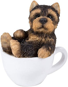 Pacific Giftware 3.25" Yorkie Puppy Mini Teacup Pet Pals #12027