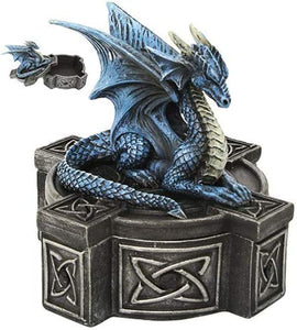 Pacific Giftware Dragon Statue Celtic Cross Lidded Box #10969