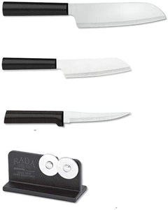 Rada Cutlery 4-pc Starter Kit, Black Handles