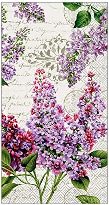 Boston International Purple Lilacs Floral Guest Towel #BF774460