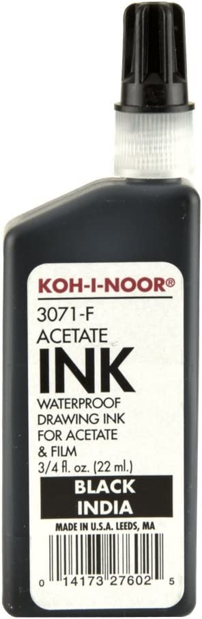 Koh-I-Noor .75oz Acetate Black Ink #3071F.BLA