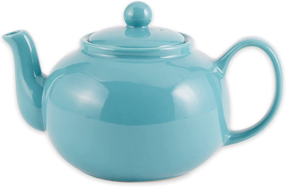 RSVP International 42oz Stoneware Teapot, Turquoise #CHAI-T
