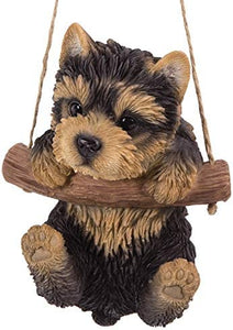 Pacific Giftware Realistic Yorkie Puppy Hanging from Branch #12649