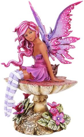 Pacific Giftware Magenta Fairy Statue Polyresin Figurine #11032