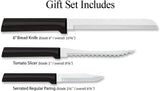 Rada Cutlery Sensational Serrations Gift Set, Black Handle #G254