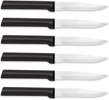 Rada Cutlery 7-3/4" Serrated Steak Knife, Black Handle #W205