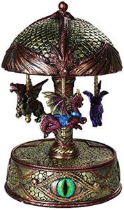 Pacific Giftware 8.5" Mystical Fantasy Dragons Carousel  #12224