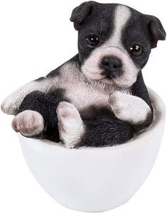 Pacific Giftware 3.25" Boston Terrier Mini Teacup Pet Pals #12028