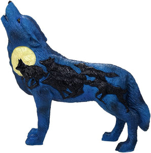 Pacific Giftware 6.25" Wolf Spirit Night Rush Figurine  #12439