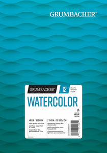 Grumbacher 7"x10" Watercolor Paper Pad, 140 lb. / 300 GSM, 12 sheets #26460600611