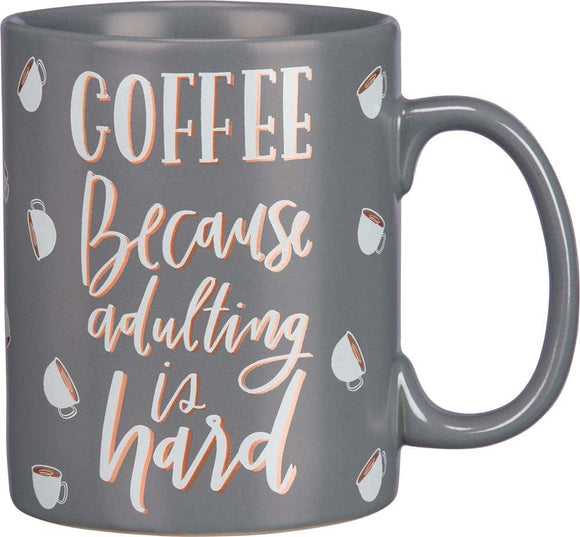 Primitives by Kathy 20 oz. Mug - Coffee Because Adulting is Hard #34177