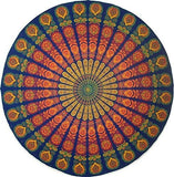 India Arts 72" Handmade Sanganeer Peacock Mandala #TC050-05