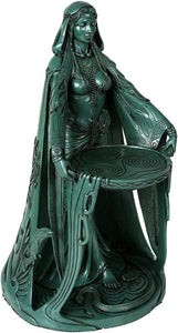 Pacific Giftware 16" Goddess Danu Mother of Gods Figurine, Green #12543