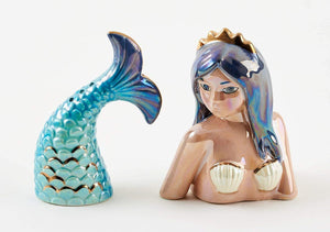 One Hundred 80 Degrees Beautiful Mermaid Princess Salt and Pepper Shaker Set #CS0143